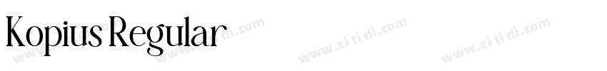 Kopius Regular字体转换 Kopius Regular字体转换